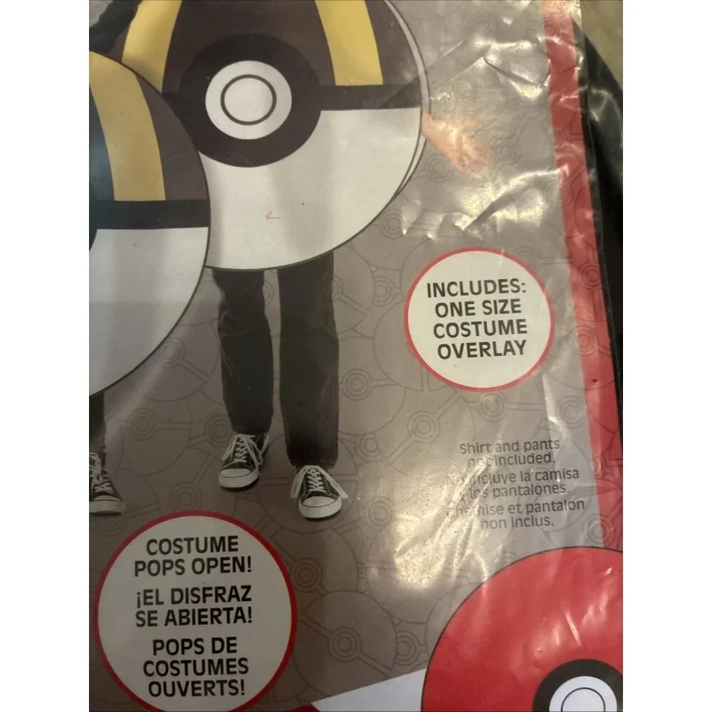 Disguise Pokemon Ultra Ball Costume Kids One Size Pikachu Pokeball Outfit